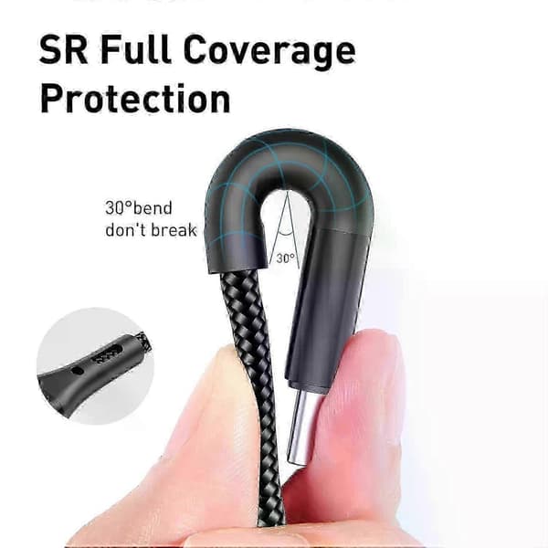 Sikkerhed PD 60W Type C til Type C Kabel 3A USB C Hurtigopladningskabel til iPhone Xiaomi Redmi Huawei Samsung Tablets Laptops 0.5M/1M/2M/3M Blue 1M