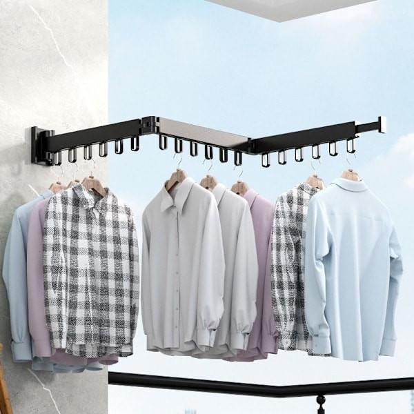 Thickened 30-Fold (90 cm) Clothes Hanger with Retractable Wall Hook