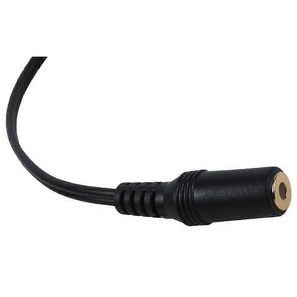 Forgyldt 3,5 mm hun til 2 hunstik stereo-adapter lydsplitter RCA (15 cm) sort Black