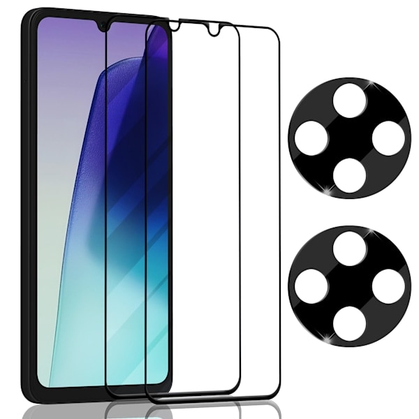 2-Pack Xiaomi Redmi 14C Skärmskydd & 2-Pack Linsskydd - Härdat Glas 9H - Superkvalitet 3D