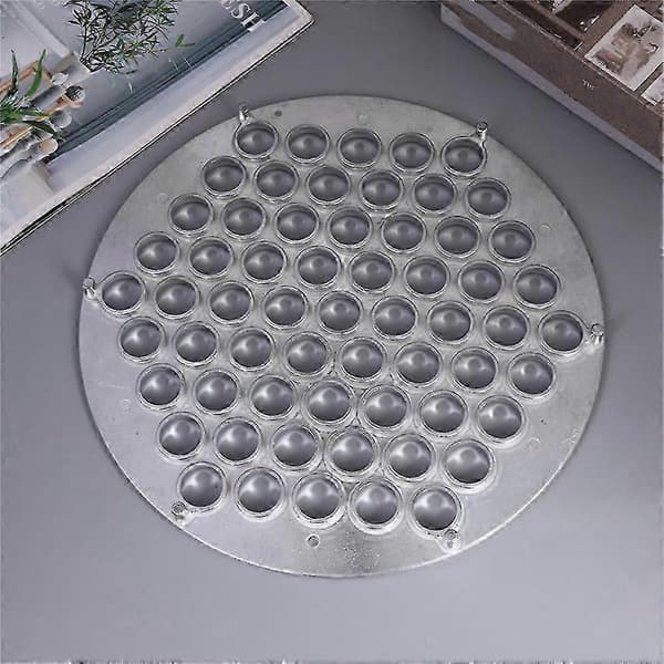 61 huller russisk ravioliform, dumplingform, pelmeni aluminiumslegering metal køkken dumplingpresse