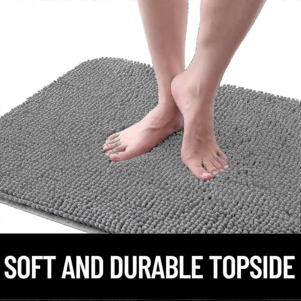 Hundedørmåtte til mudrede poter, absorberer snavs, absorberende skridsikker vaskbar måtte, tør mikrofiber, mudder Grey 60x90cm