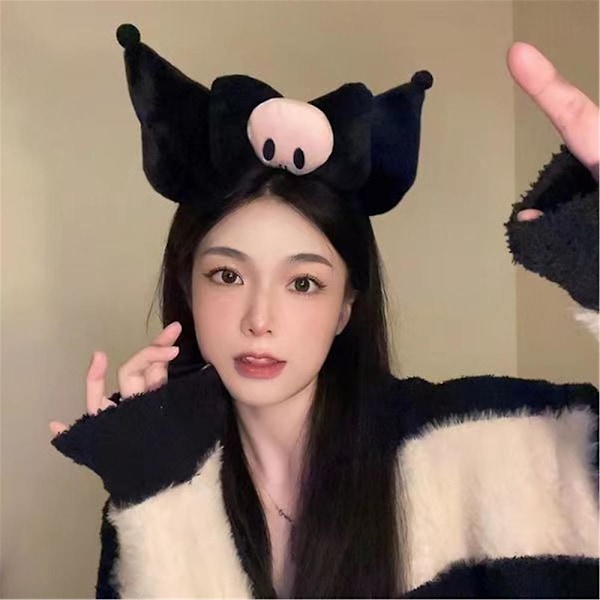 Kvinner Jenter Kawaii Kuromi Pluss Hårklipp Øre Hodebånd Hodebånd Kostyme Cosplay Rekvisitter Gaver