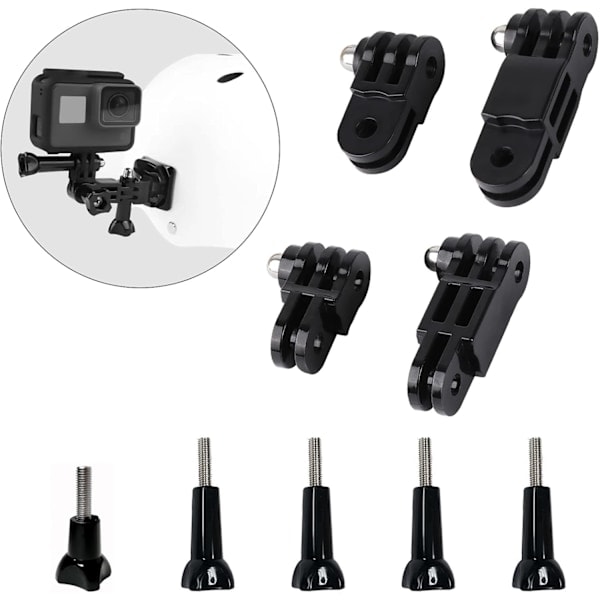 Säädettävä jatkovarsi kameralle, kiinteä asennuskiinnike lyhyellä ja pitkällä ruuvijatkovarrella GoPro Hero 10, 9, 8, 7, 6, 5 ja muille actionkameroille