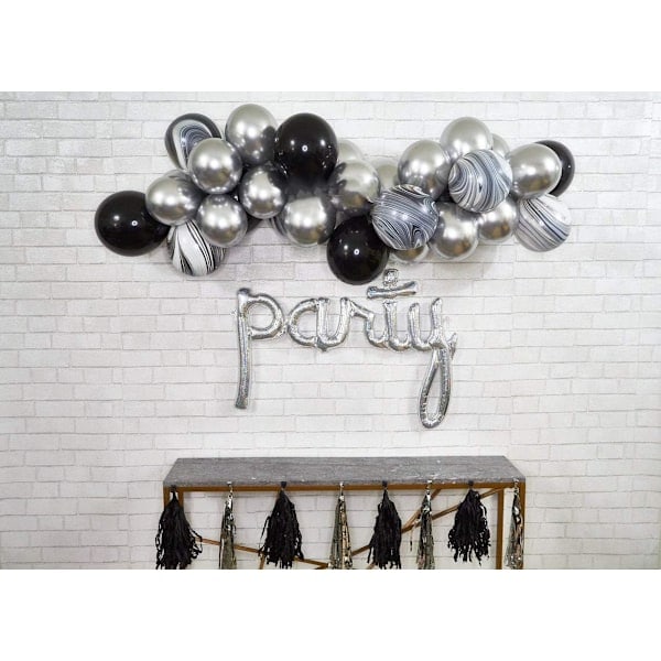 Silver Metallic Krom Latexballonger, 100-pack 12 tum Runda Heliumballonger för Bröllop Examen Jubileum Baby Shower Födelsedagsfest Dekoration
