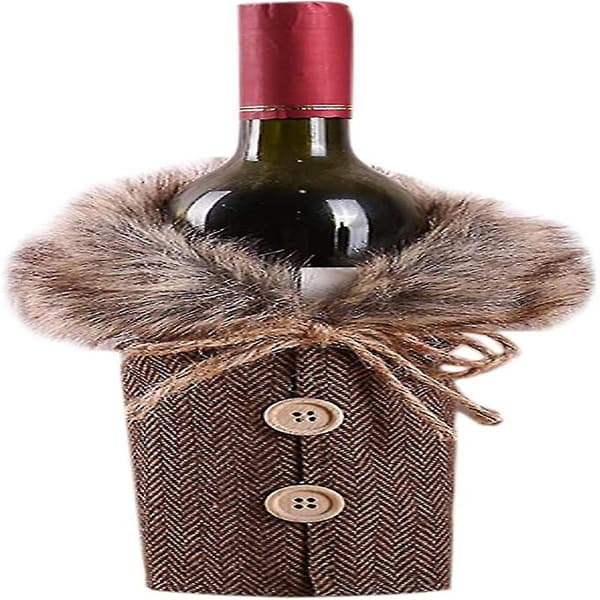 Vinflaskesæt med julemandshat