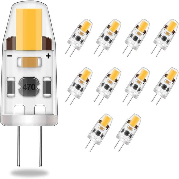 10 st LED G4 dimbara glödlampor, 2W, varmvit, AC/DC 12-24V - Perfekt
