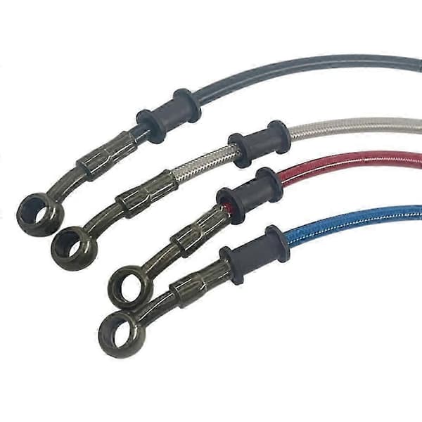 Motorcykel bromsslang 60/90/120cm Universal kopplingsoljerör Motocross flätad -QH Silver 60cm