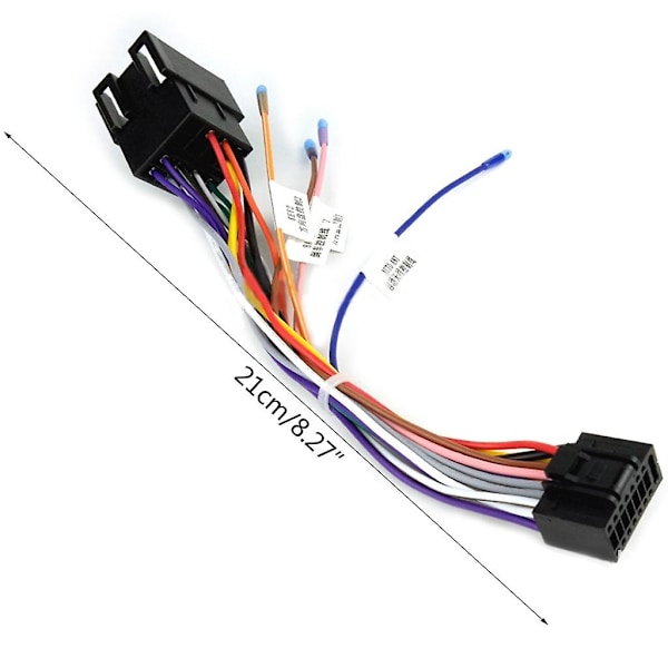 16-polet bilradio stereo ledningsnet Iso ledningsføringssæt adapter