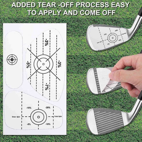 100 stk golf impact tape selv-lærende justeringsstikker golf sweet spot og konsistensanalyse