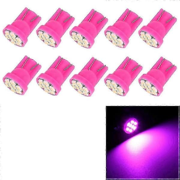 10 kpl T10 8 LED-auton merkkivalopolttimo Pink Light