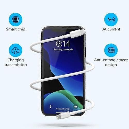 Et 2-meters iPhone datakabel (USB-C til Lightning)