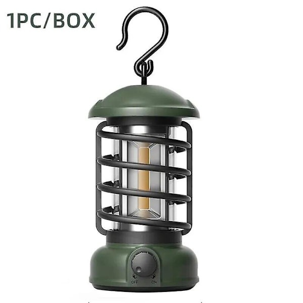 Campinglampa Portabla Facklor Tältlampor Rese Retro Lampor Utomhusbelysning Fiskelampa Ficklampor JD-L803B Green