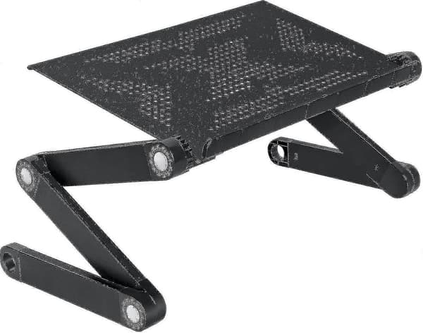 Justerbart laptopstativ for seng, sofa, lenestol - Sammenleggbart bord med ergonomisk design, lett aluminium