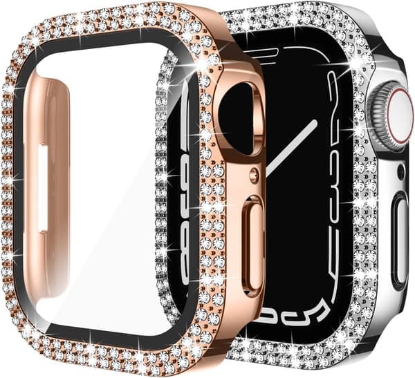 Bling-deksel kompatibelt med Apple Watch Series 6 5 4 SE 40mm med