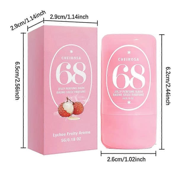 Jelly Parfume Balm Solid - Litchi Duft, Alkoholfri, 5g yellow 5g