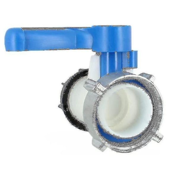 Butterfly Valve With Aluminum Floating Nut For 1000 Liter Ibc Tank, S75x6 Nut And S60x6 Outlet Scrollsqy-Excellence