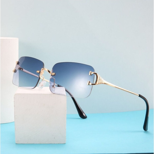 Men Sunglasses Gold Clear Lens Eye Glasses Brown Metal Frame Hip Hop Fashion