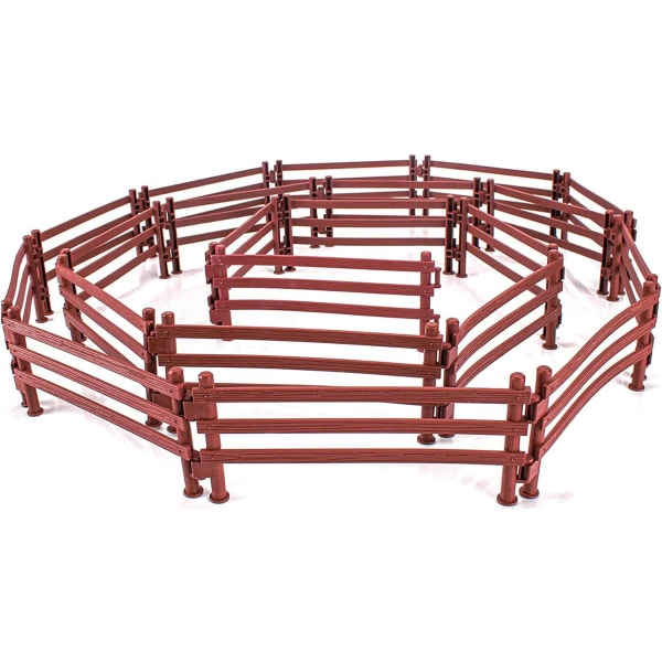 40 Pieces Horse Corral Fencing Accessories Toy, Paddle Toy, Plastic Farm Fence for Barn Paddock Horse Stable Farm Animal, Educational Gift