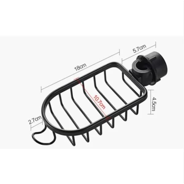 2-pack shower caddy without drilling, adjustable stainless steel shower shelf for bathroom and kitchen, black