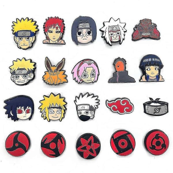 20 stk. Naruto Sko Dekorasjons Charms For Barn Voksne Crocs Sko DIY Tilbehør
