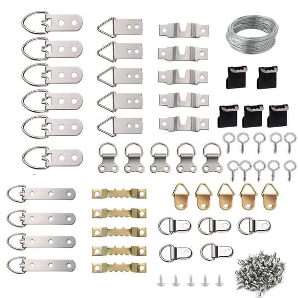 165 st Metall Bildram Hängare Krok Set - Perfekt