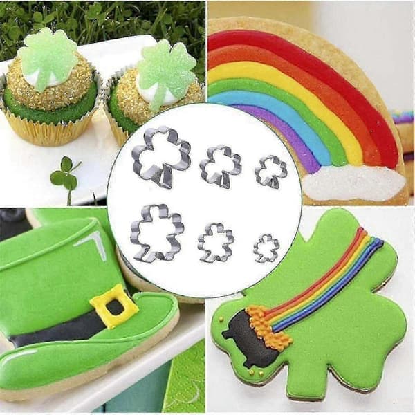 6 st Kakformar Set Shamrock Fyrklöverform Walkbee A