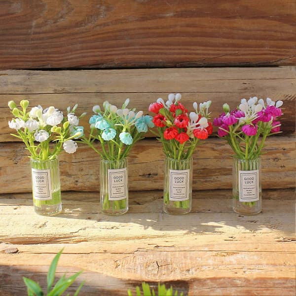 Miniatyrdockhusvas – Liten blomvas i skala 1/12 för dockhusinredning Red