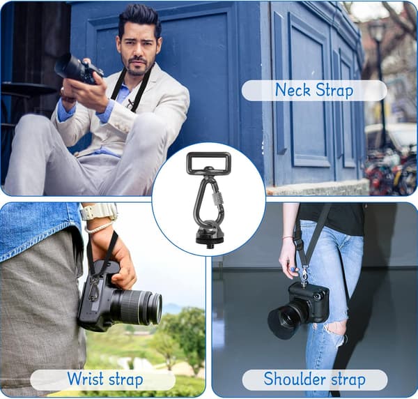 Quick Release Camera Strap, 3 Set Camera Strap Screws for Connecting SLR Camera and Shoulder Strap, Metal Camera Strap Screw Adapter