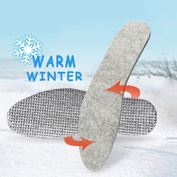 Felt Aluminum Foil Insoles for Winter Warm Summer Cool Waterproof Shoe