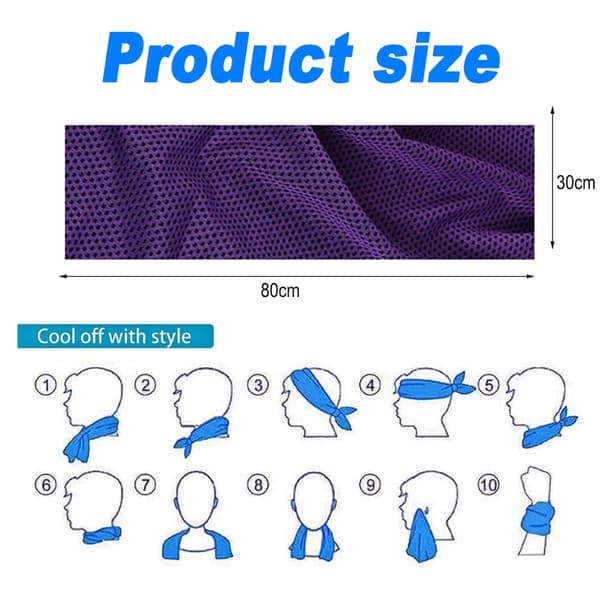 4-pack Cooling Towel, Workout Towel, Instant Cooling Towel