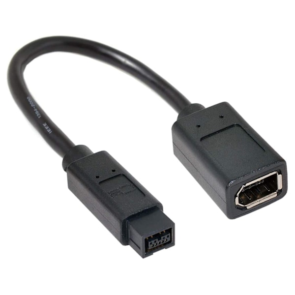 IEEE 1394 6-pins til 1394b 9-pins Firewire-adapter, slitesterk kamerakoblingskabel