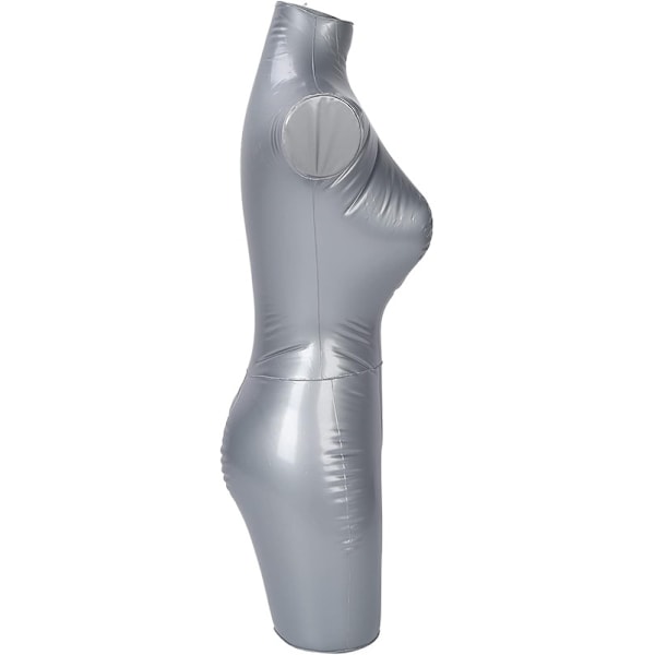 Oppblåsbar kvinne-mannekeng, kroppsklær vindusutstilling for klesutstilling, halv kroppsmodell arm torso topp skjorte form display