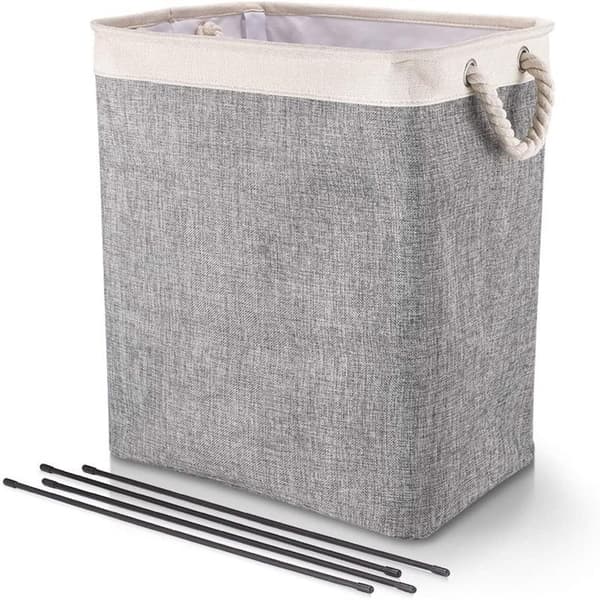Large Laundry Basket 50 x 41 x 31 cm, Foldable Laundry Bag with Rope