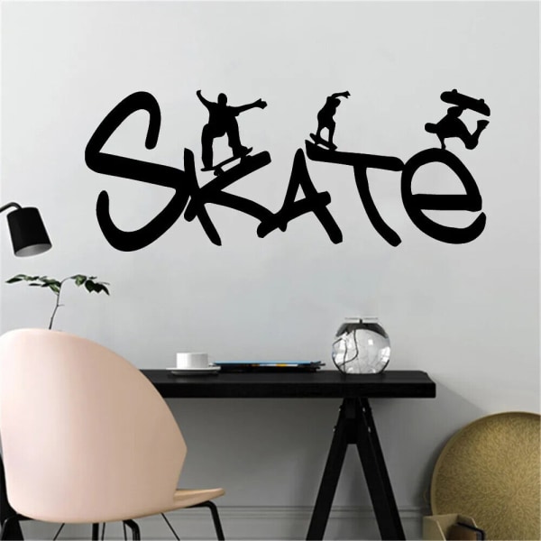 Skate Cartoon Wall Decals Pvc Mural Art Diy Poster Bedroom Art Decor Wallpaper