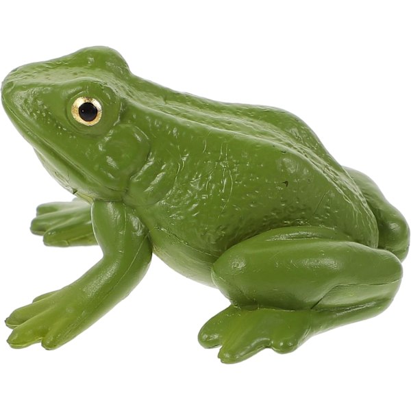 Miniature Frog Figurine Plastic Frog Statue Models Toy Figures Cake Topper Fairy Garden Ornament for Bonsai Pot Micro Landscape Decor Educational