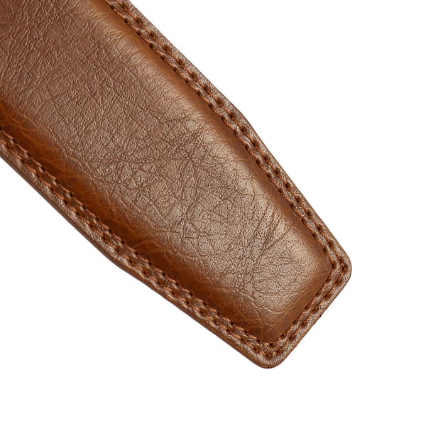 Casual jeans spärr män bälte - Gul Brun