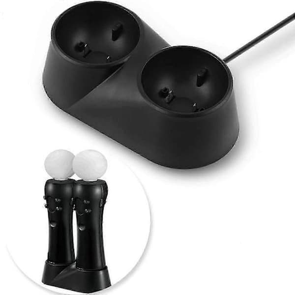 PS4 VR Move Motion Controllers med dobbeltoplader - Forbedrede spilcontrollere til virtual reality-FA