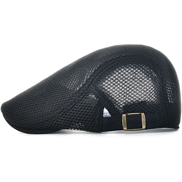 Newsboy Basker Ivy Keps Cabbie Platt Keps Justerbar Herr Andningsbar Mesh Sommarhatt White