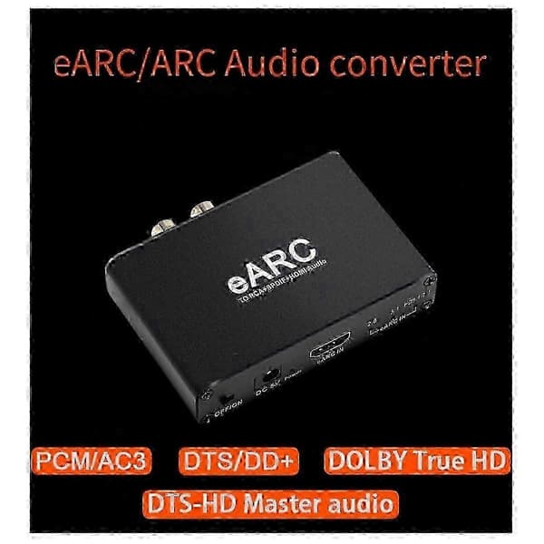 HDMI-kompatibel eARC ARC Audio Extractor 192KHz konverter eARC til RCA Audio Extractor adapter til DTEdition 1028 Szrhkj739