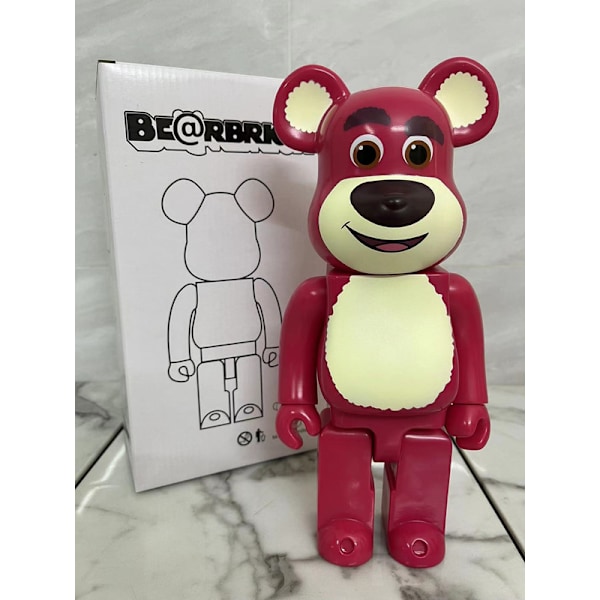 Bearbricks 400% voldelig bjørn byggeklodser bjørnmodel håndlavet samlerlegetøj gave mode ornament skulptur statue 28CM Dirty Bear