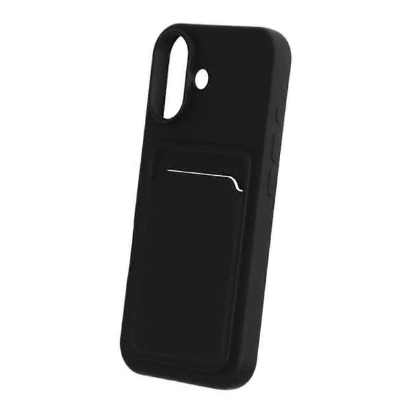 Silikone telefoncover med SIM-kortplads til iPhone 17 - Sort