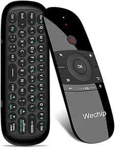 Upgrade WeChip W1 Air Mouse Remote Control with Keyboard, IR/RF TV Remote for Android TV Box/PC/Projector/HTPC/All-in-one PC