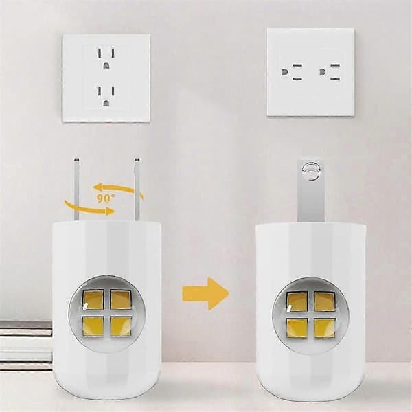 Skumring til daggry nattlampe LED plug-in 6-pakning