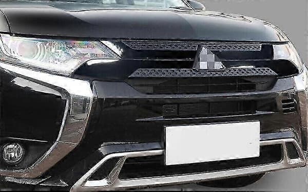 For Outlander 2016-2020 Lys Svart Front Midtre Mesh Grill Grill Stripe Klistremerke