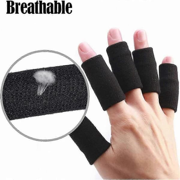 10-pack fingerstöd, tumstabiliserande stöd för hand- och fingeravlastning, lösning för triggerfinger Black