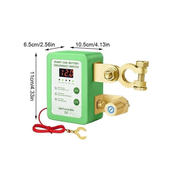 Bilbatteri frakoblingsbryter Fjernkontroll Magnetisk lås Energisparing grey+2 remote controls