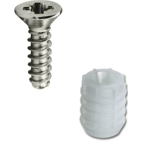 Hængsel Dyvel 8mm & Skruer (10 Pak)