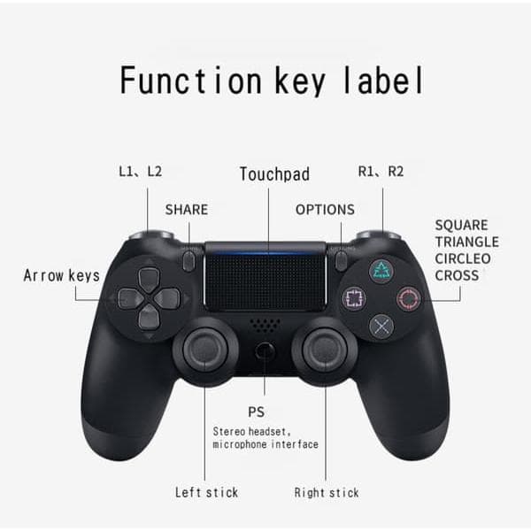PS4-controller med letvægts touchskærm og seksakset vibration PS4 har U