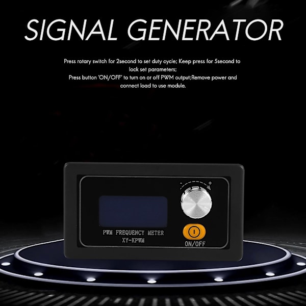 Pwm-pulsfrekvens og arbeidscyklusjusterbar firkantbølge-signalgeneratormodul 1hz-150khz Signal Gen black